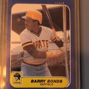 Baseball Card - Barry Bonds - Rookie Year Black and Yellow Pirates